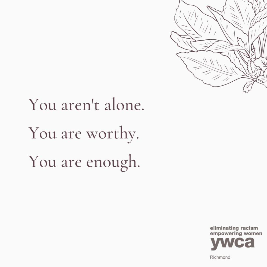 YWCA Richmond you are not alone